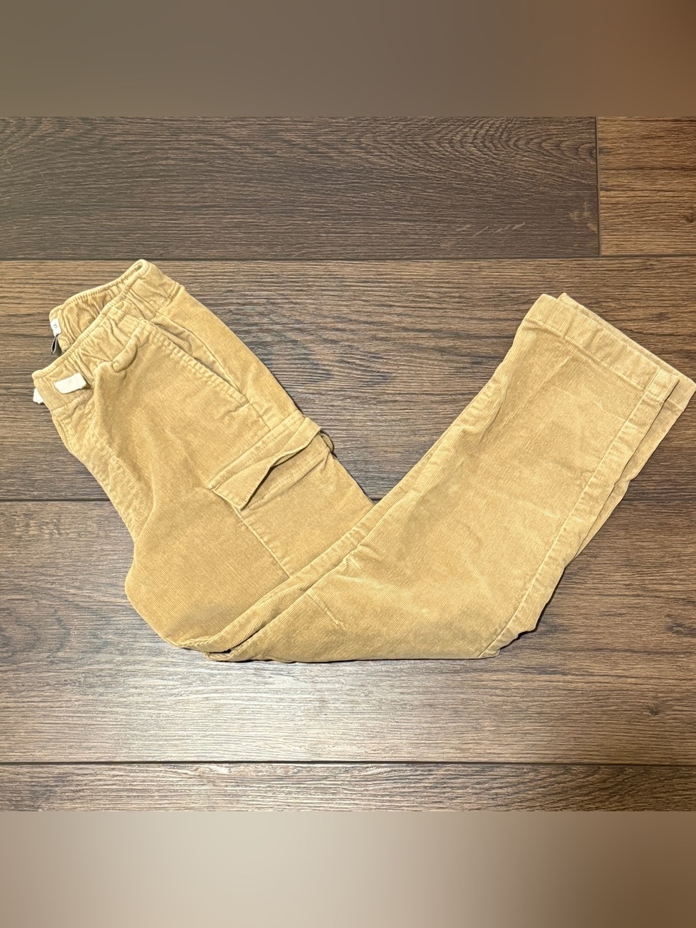 Crewcuts Tan Corduroy Cargo Joggers for Kids Sz 8
